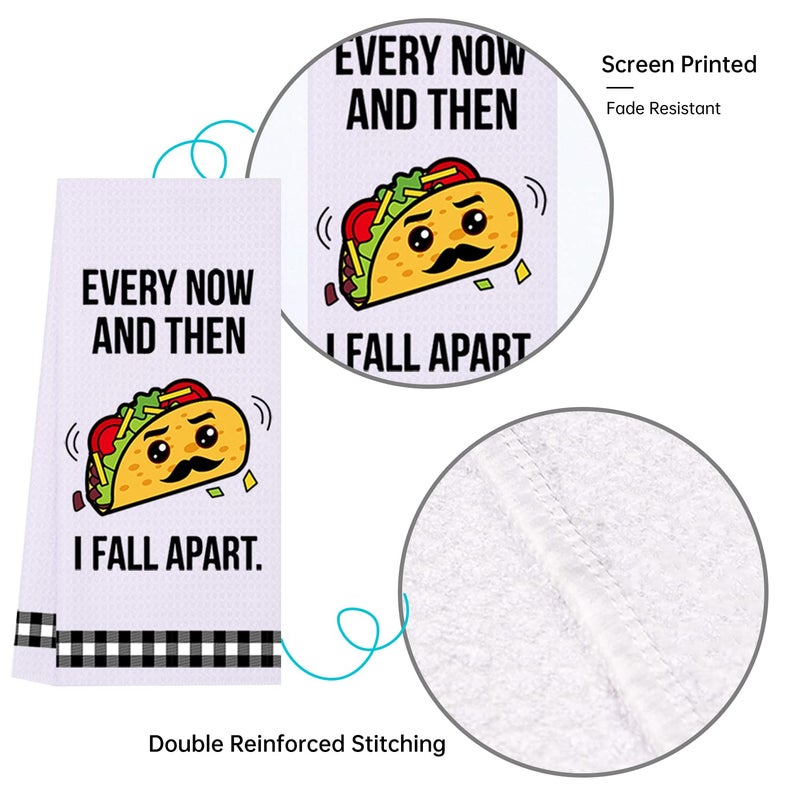 LXOMILL Funny Kitchen Towels  Cute Decorative Dish Towels Sets  Absorbent Waffle Hand Towels  Housewarming Gifts for New Home  Women  Mom  Set of 4  Funny House Warming Presents  Hostess Gifts - Image 4